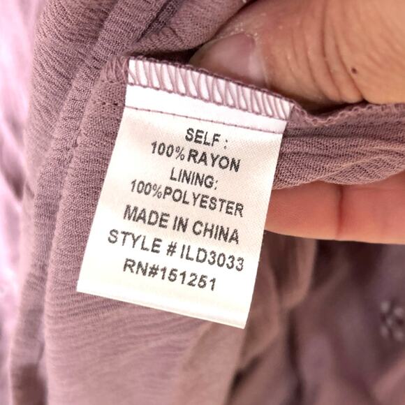 In Loom Women’s Large Rose Boho Floral Maxi Dress Long Sleeve Ruffle Pullover - Picture 4 of 6